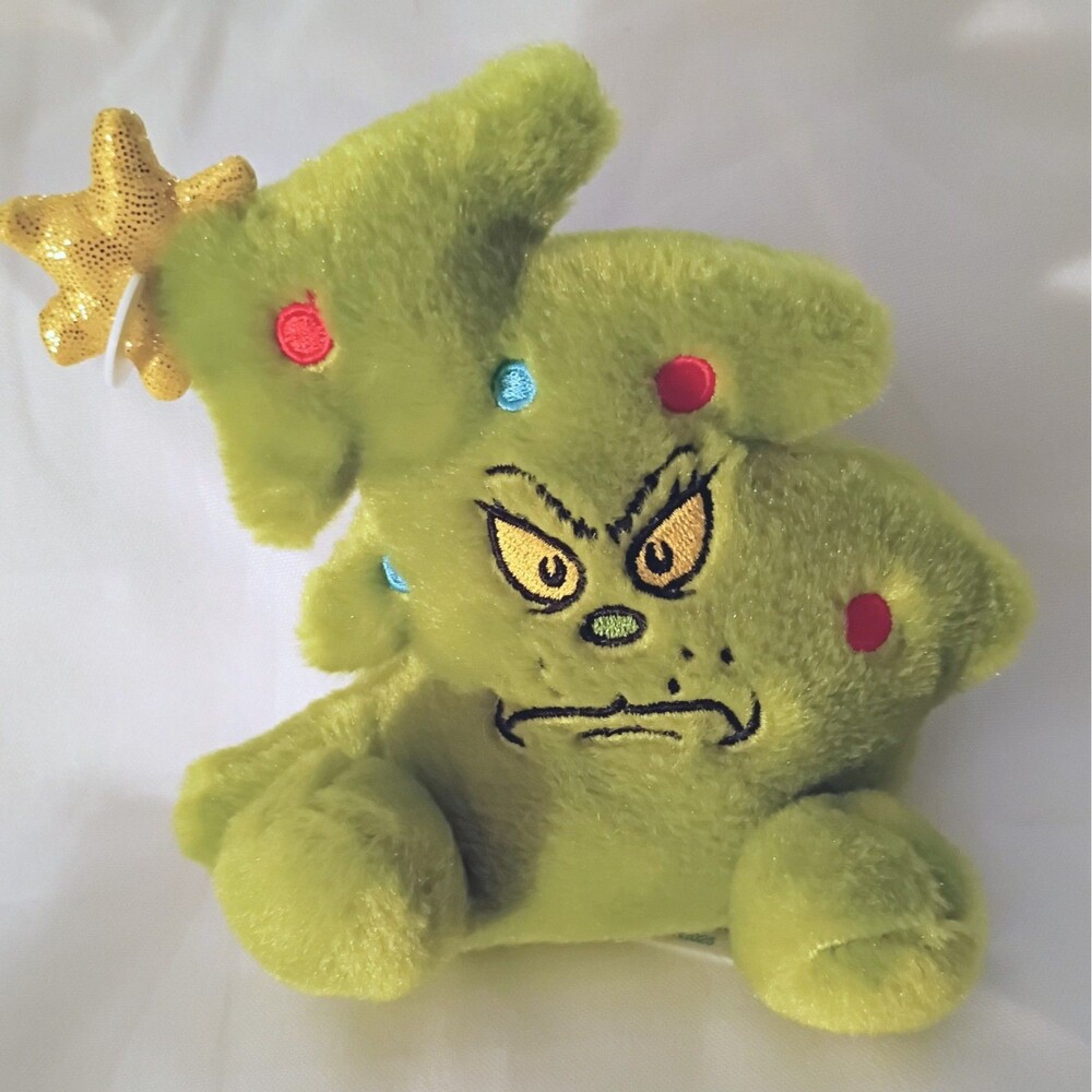 Aurora Dr. Seuss Palm Pals - 5" Grinch Tree Festive Stuffed Plush Beanie